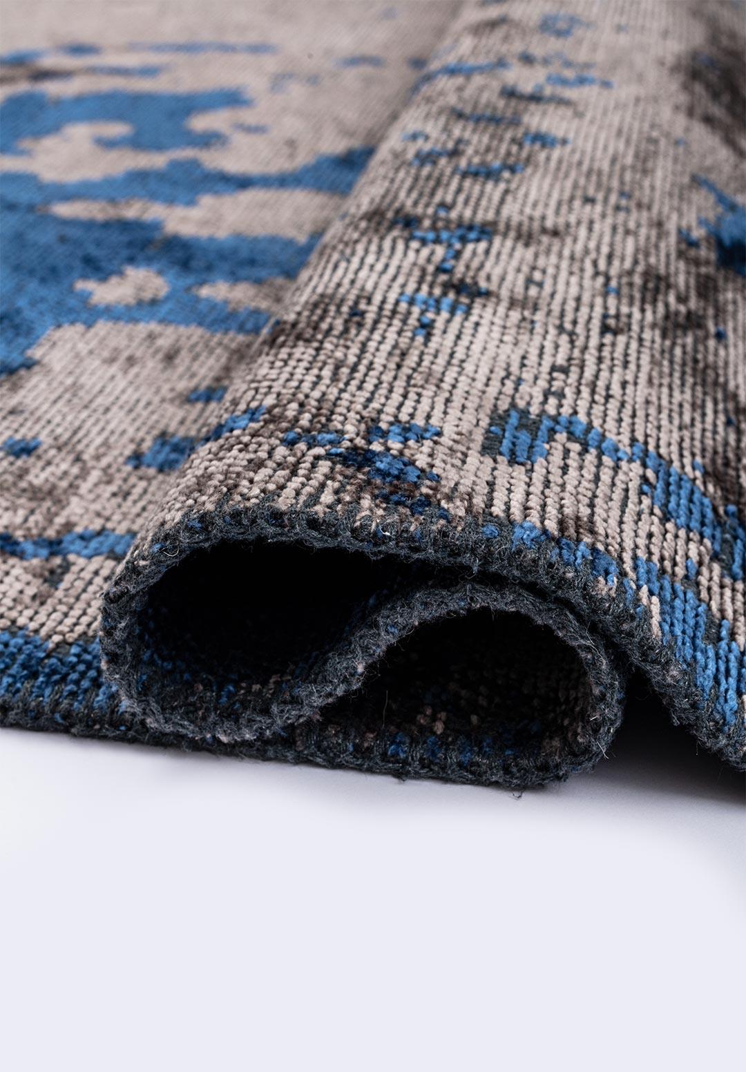 VERONA NAVY BLUE - DARK GREY RUG