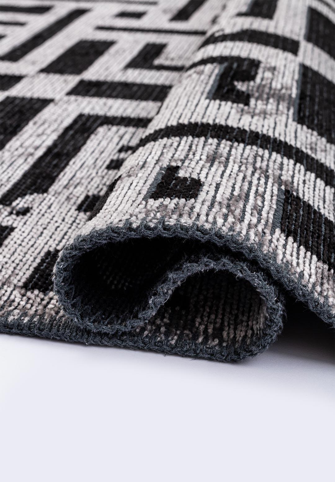 ROME BLACK - LIGHT GREY RUG