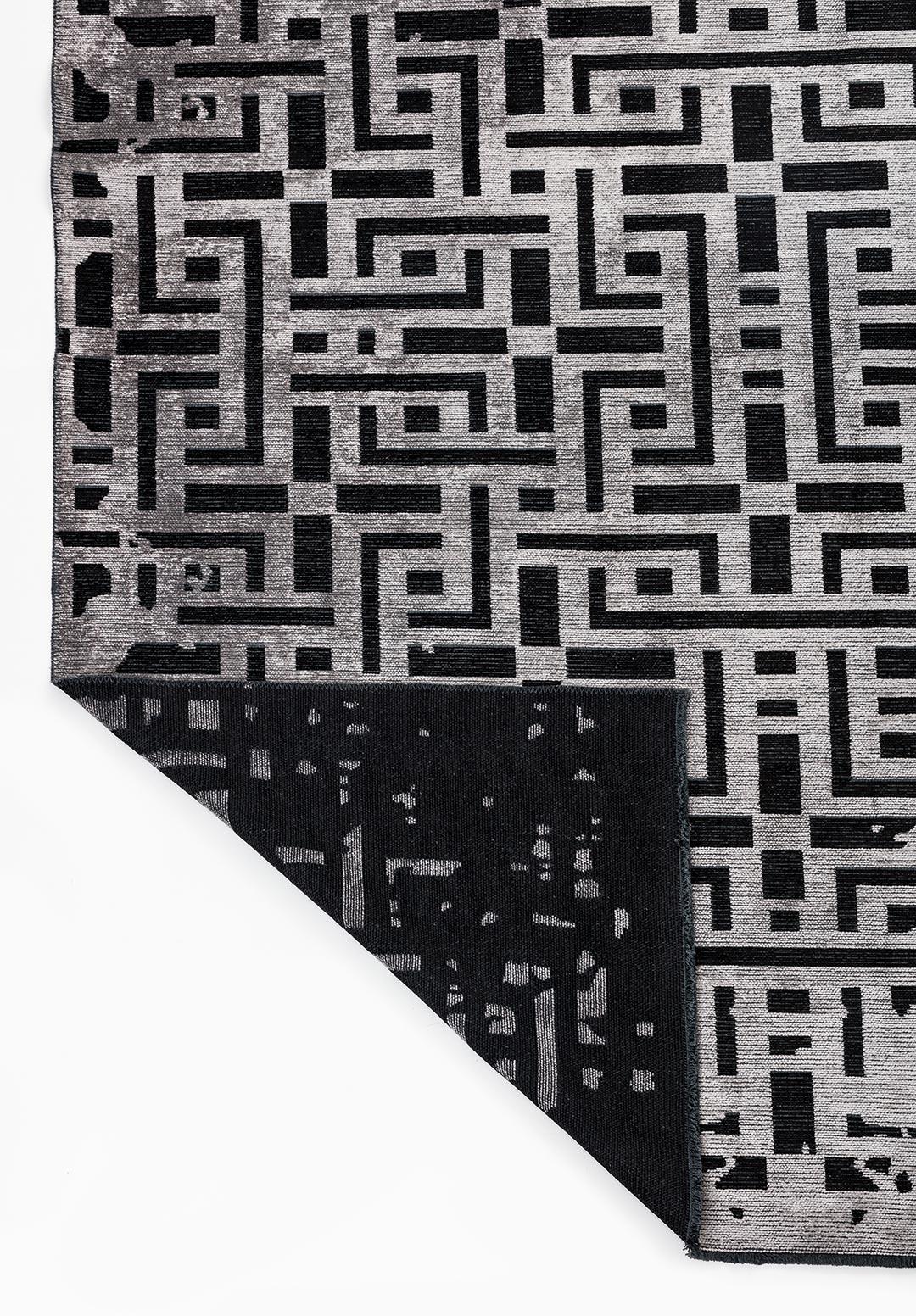 ROME BLACK - LIGHT GREY RUG