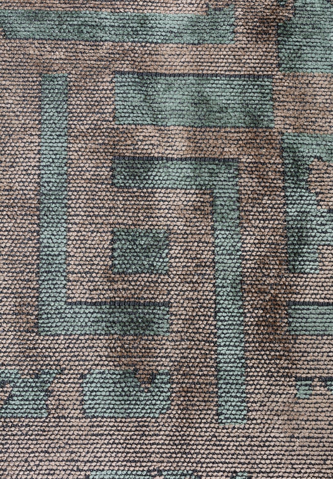 ROME RIVER GREEN - BEIGE RUG