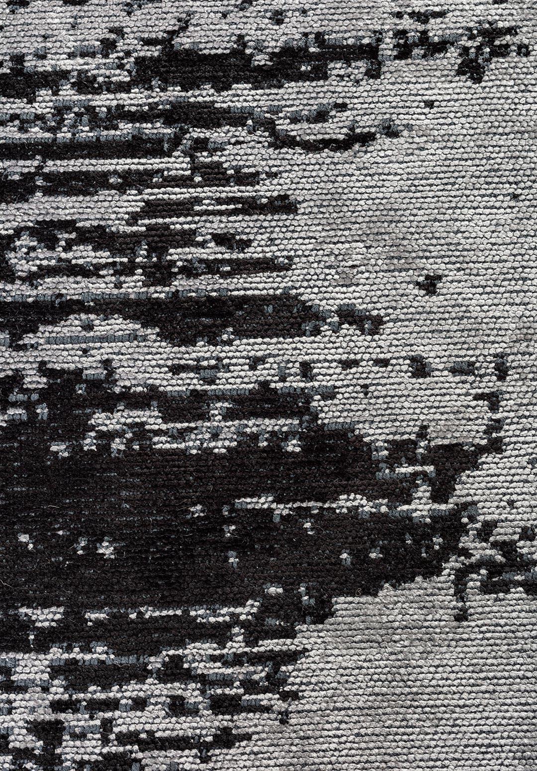 STREAM BLACK - LIGHT GREY RUG