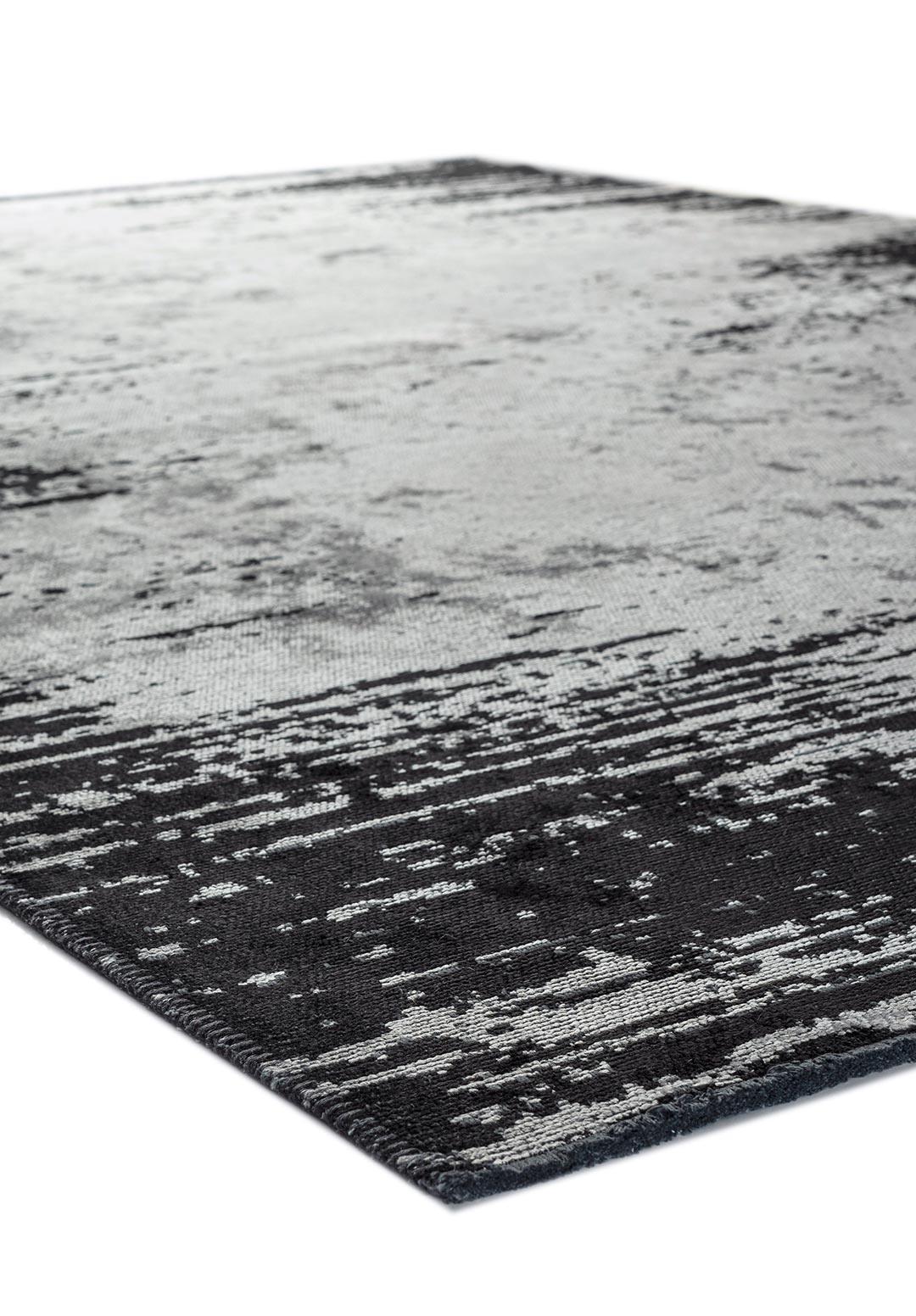 STREAM BLACK - LIGHT GREY RUG