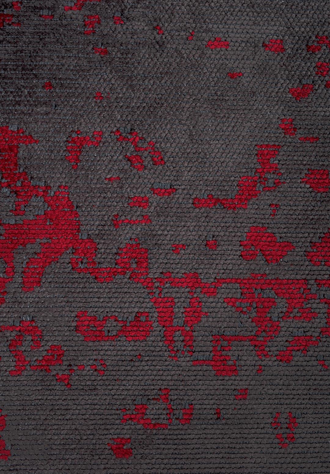 MILAN CHARCOAL - RED RUG