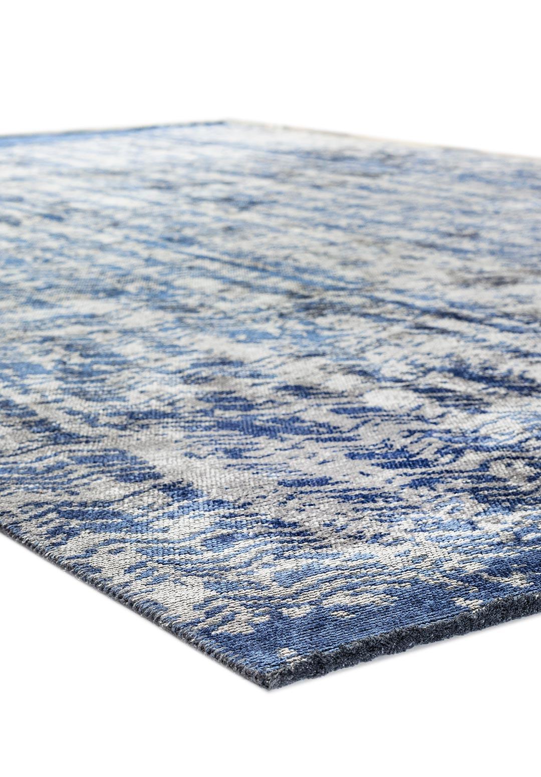 TERAMO LIGHT GREY - NAVY BLUE RUG