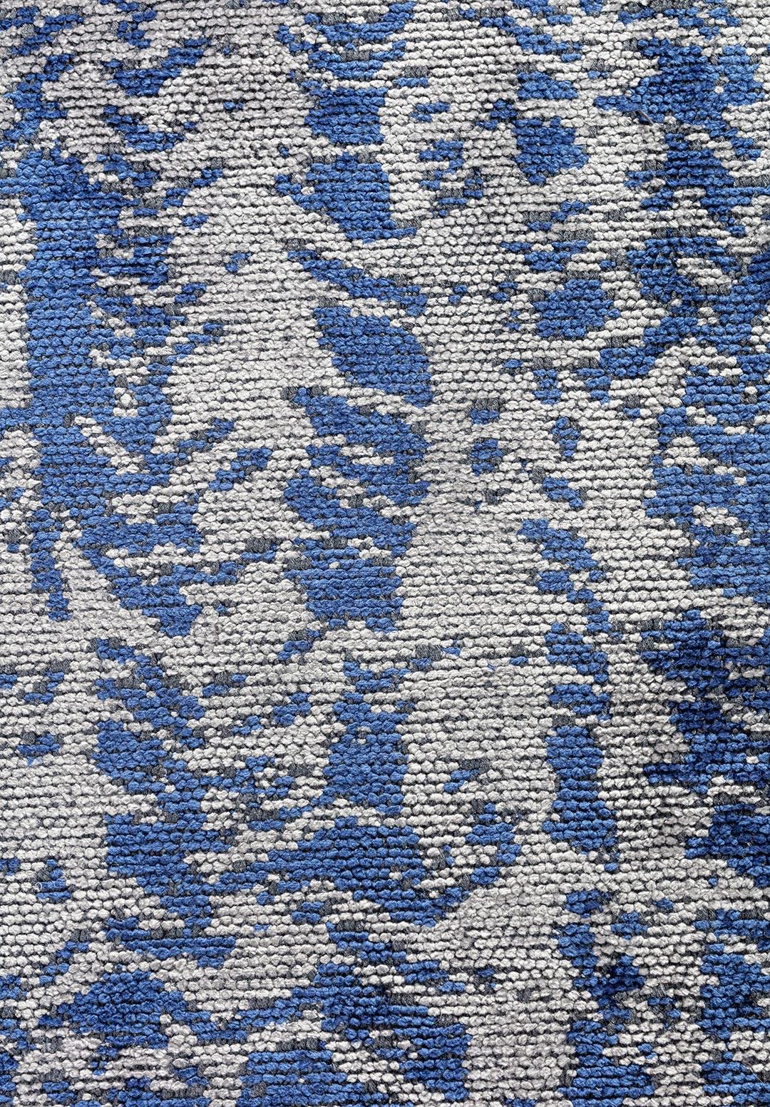 TERAMO LIGHT GREY - NAVY BLUE RUG