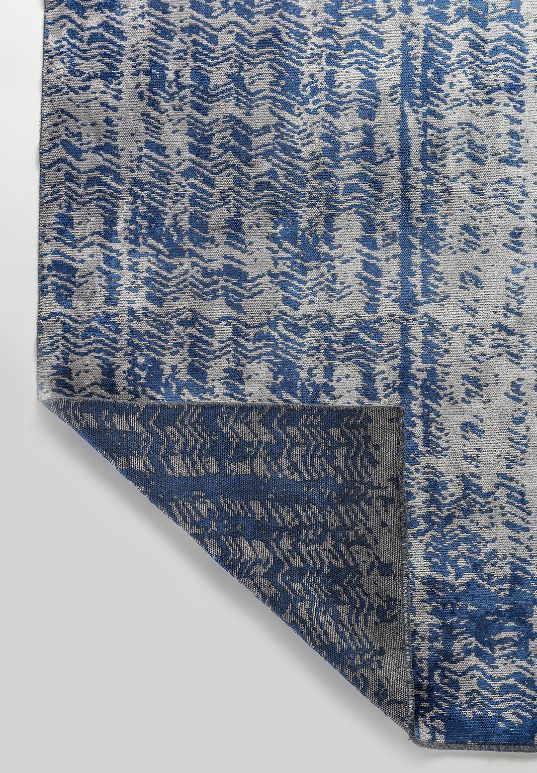 TERAMO LIGHT GREY - NAVY BLUE RUG