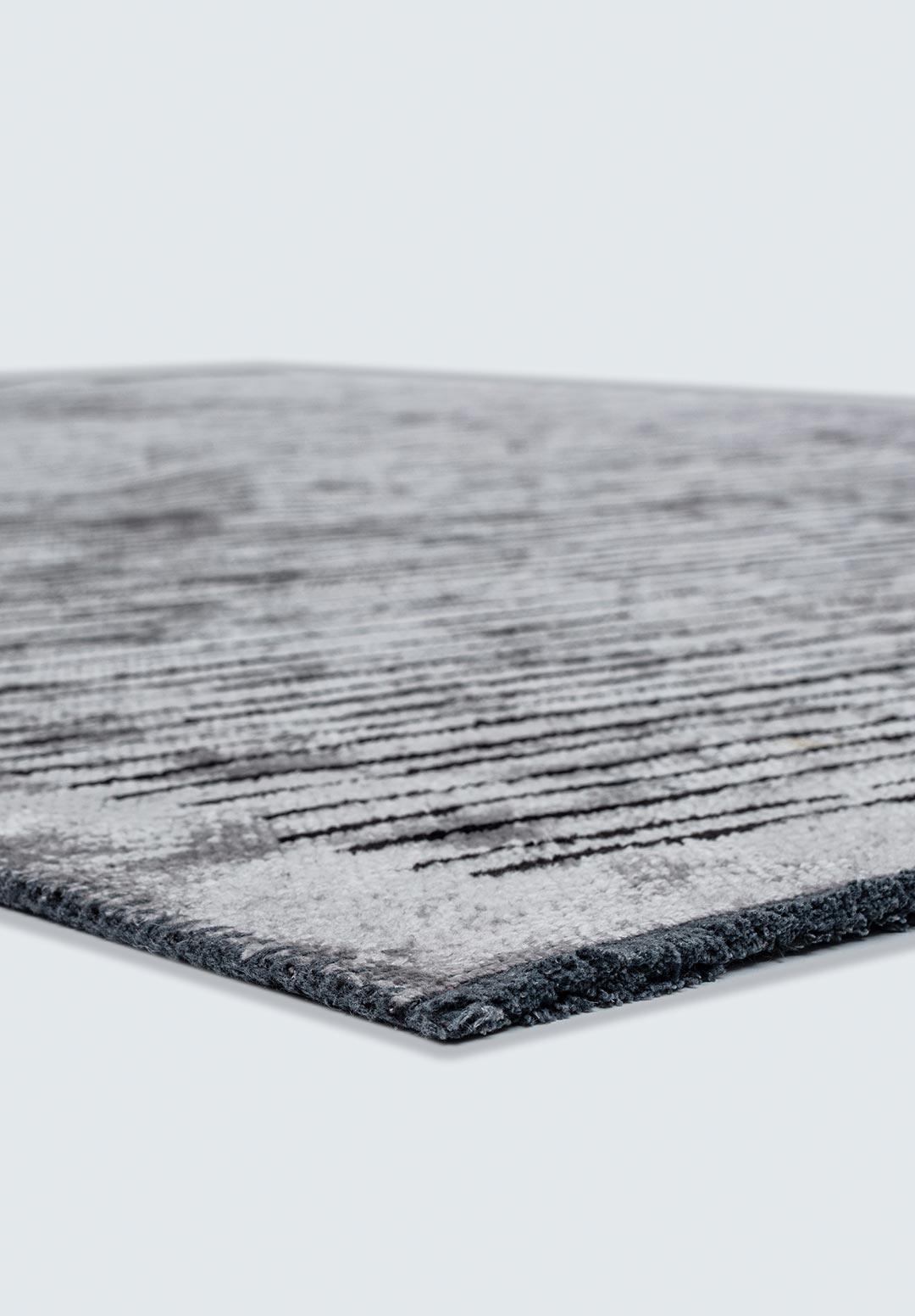 STRIPE BLACK - LIGHT GREY RUG