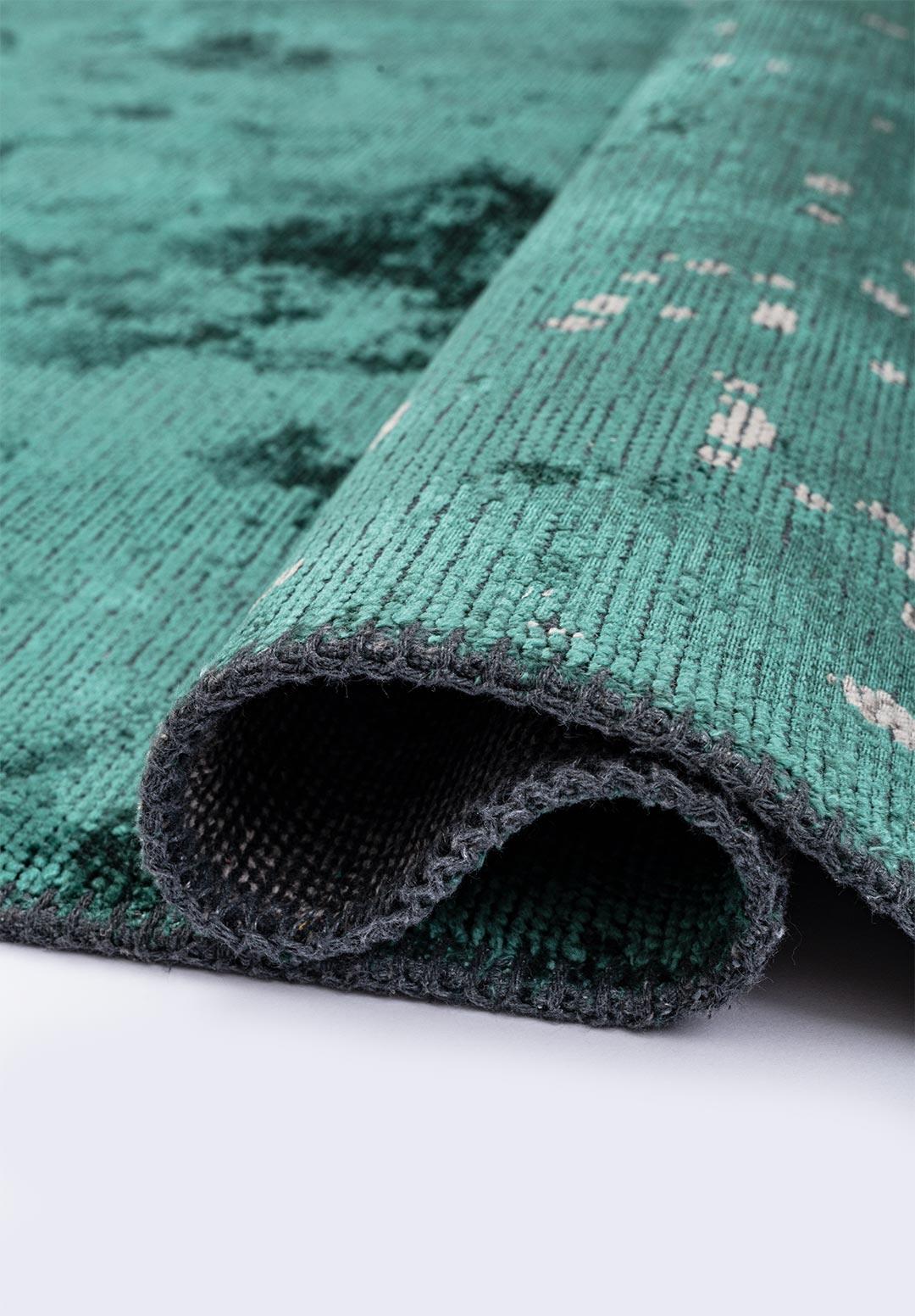 PAINT DARK GREEN - GREY RUG