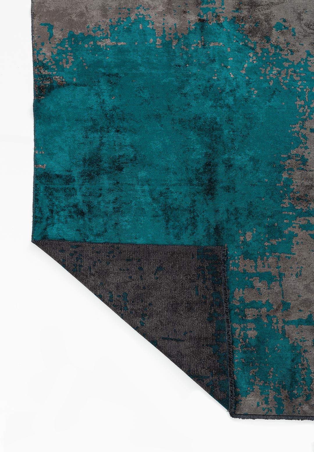 PAINT DARK TURQUOISE - ANTHRACITE RUG