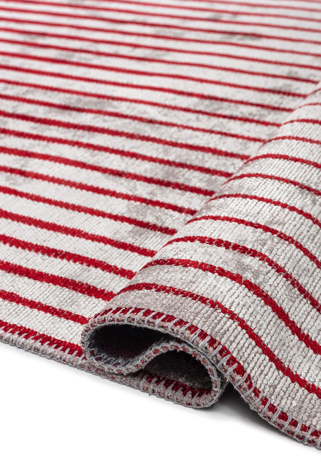 NEXUS RED - LIGHT GREY RUG