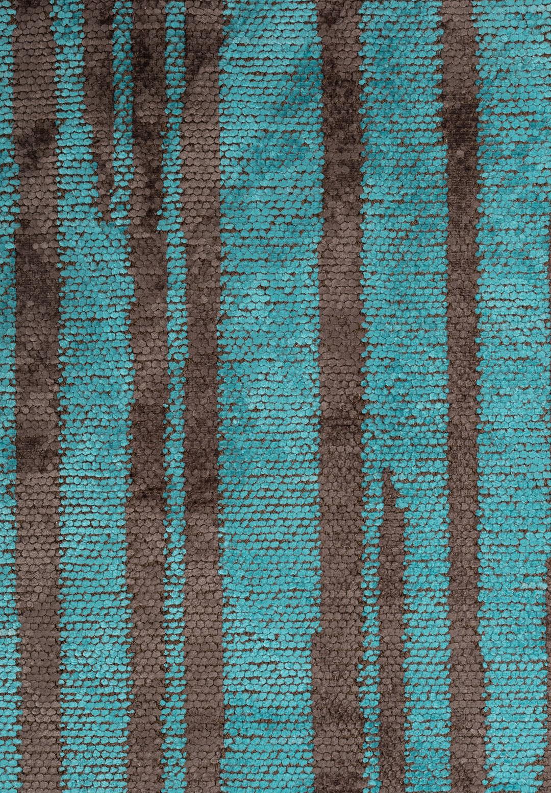 GRAVITY DARK MINK - TURQUOISE RUG