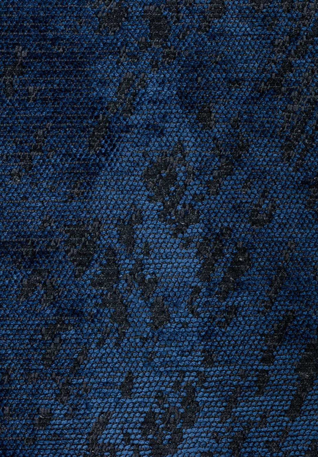 RUSTIC NAVY BLUE - MATTE BLACK RUG