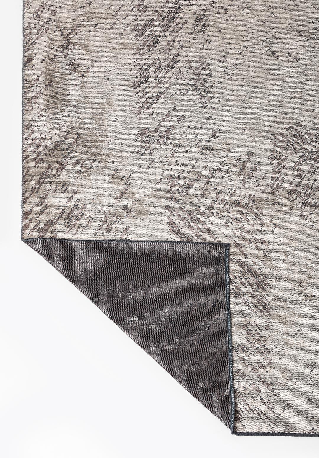 RUSTIC CREAM - DARK GREY RUG