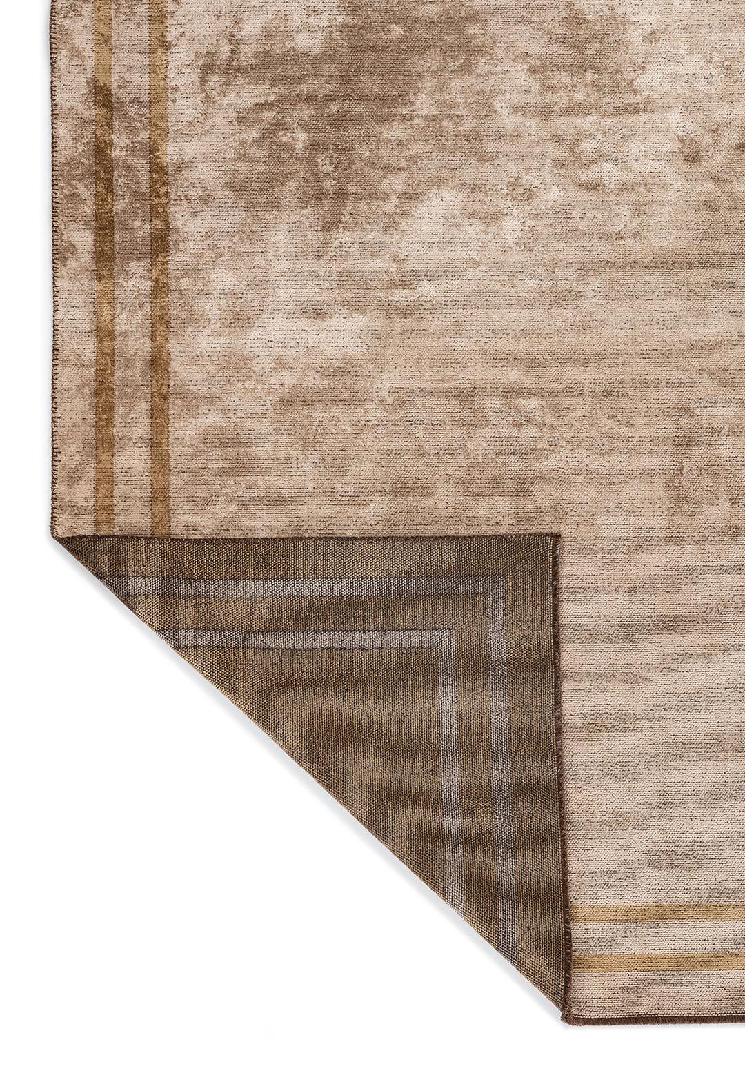 PARALLEL BORDER BEIGE - LIGHT BROWN RUG