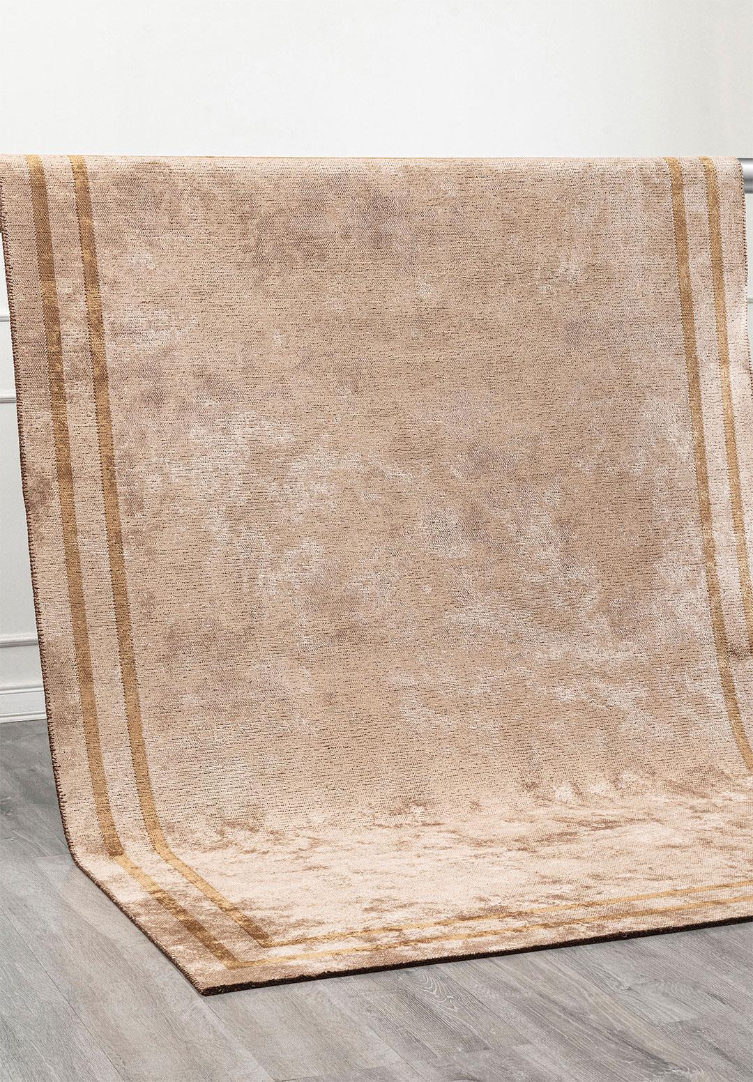 PARALLEL BORDER BEIGE - LIGHT BROWN RUG