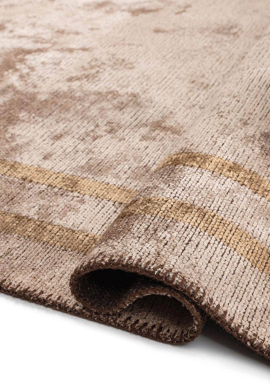 PARALLEL BORDER BEIGE - LIGHT BROWN RUG