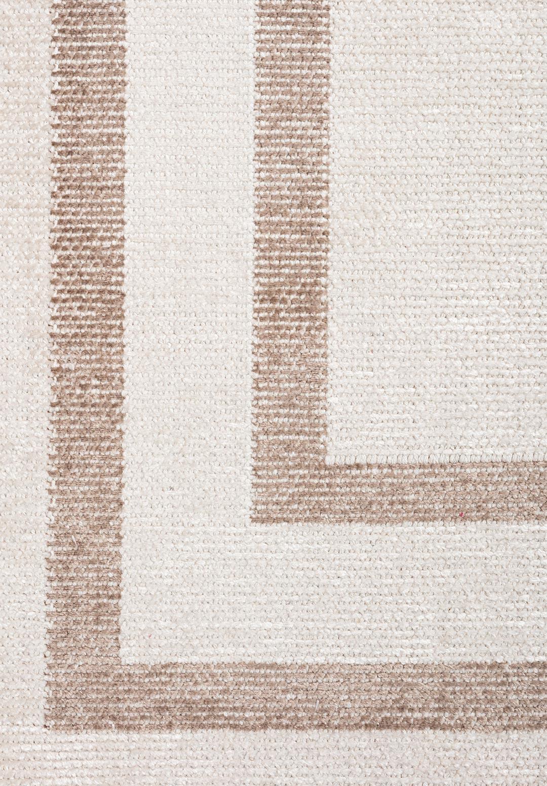 PARALLEL BORDER ECRU - NOUGAT RUG