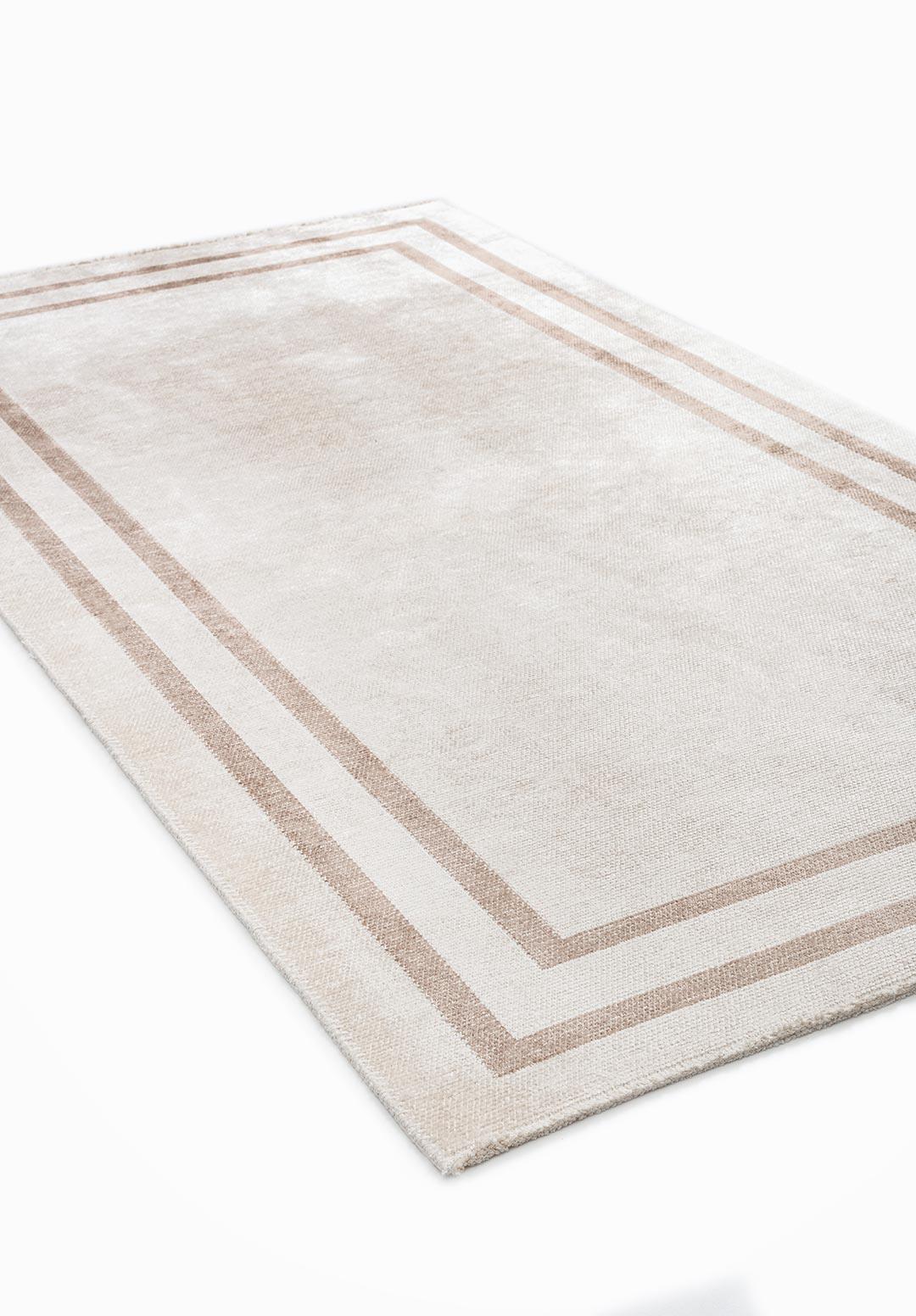 PARALLEL BORDER ECRU - NOUGAT RUG