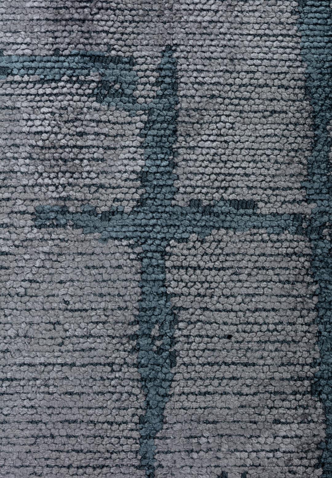 MARK BLUE - LIGHT GREY RUG