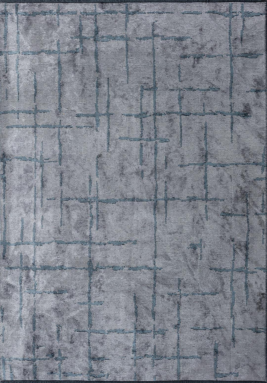 MARK BLUE - LIGHT GREY RUG