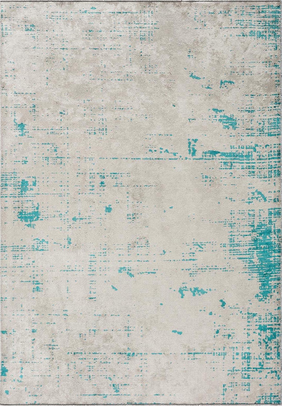 SPACE ECRU - TURQUOISE RUG