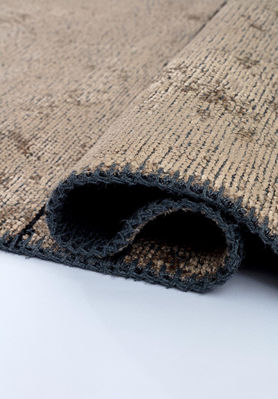 BARBER BLACK - DARK BEIGE RUG