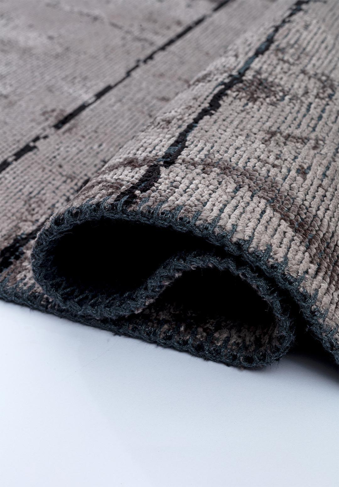 BARBER BLACK - DARK GREY RUG