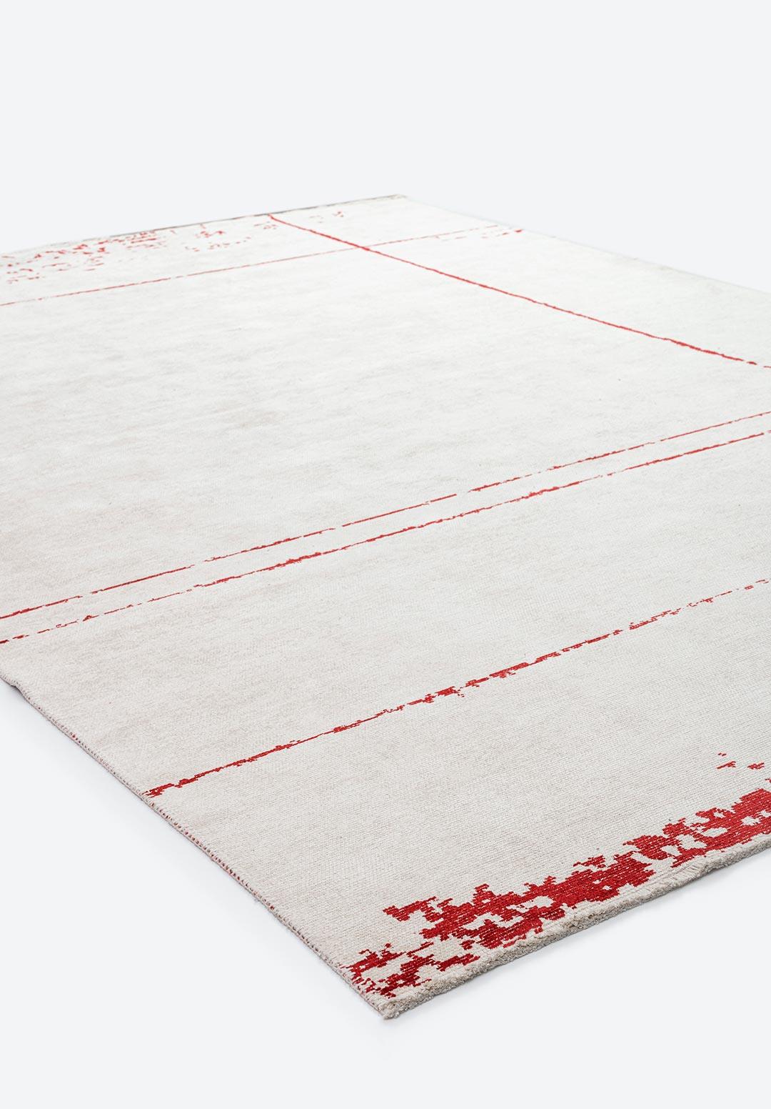 BARBER RED - ECRU RUG