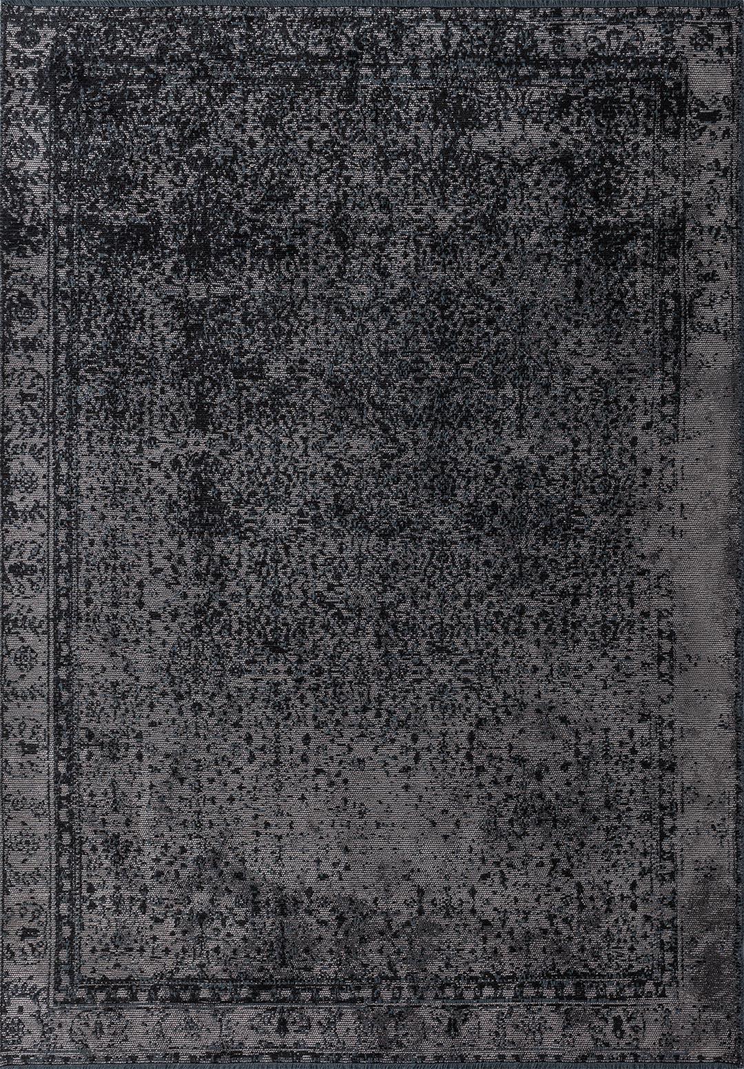 HERITAGE DARK GREY - BLACK RUG