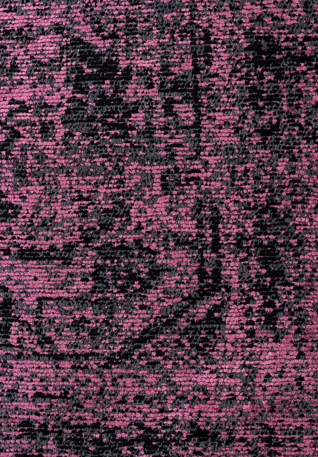 TILE BLACK - PINK RUG