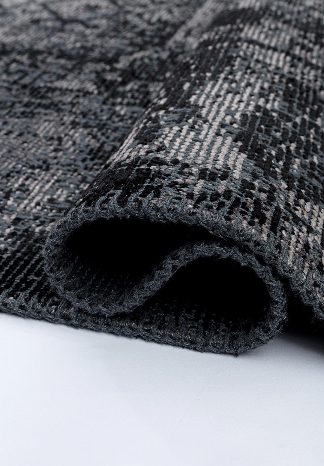 TILE BLACK - DARK GREY RUG