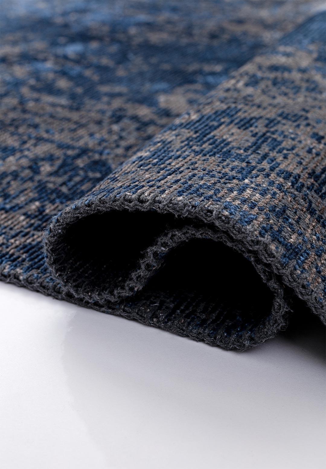 MEDALLION GREY - NAVY BLUE RUG