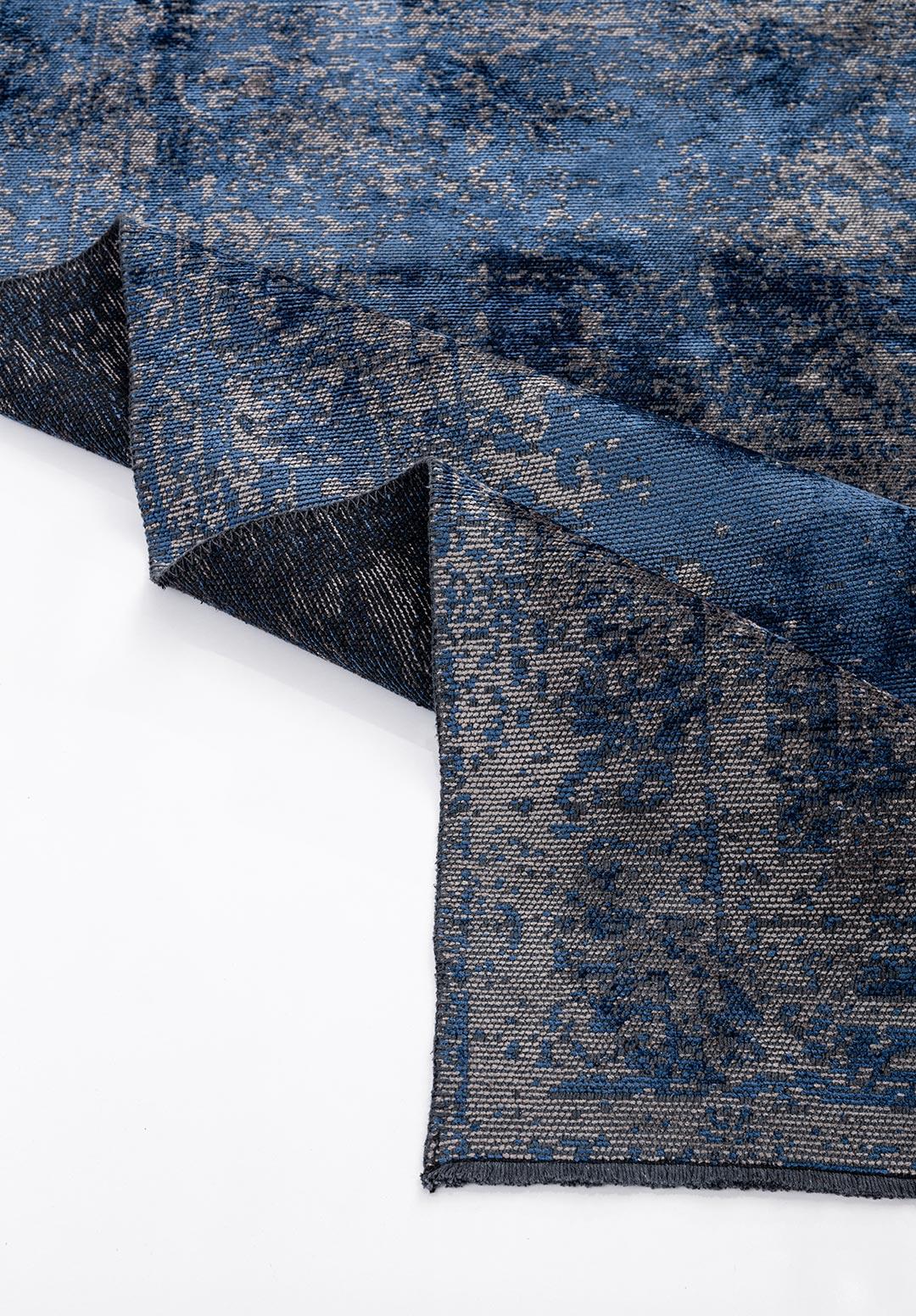 MEDALLION GREY - NAVY BLUE RUG