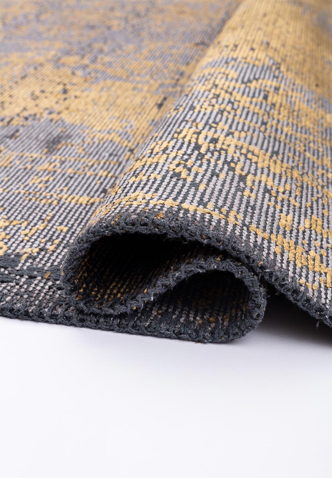 MEDALLION GREY - GOLD RUG