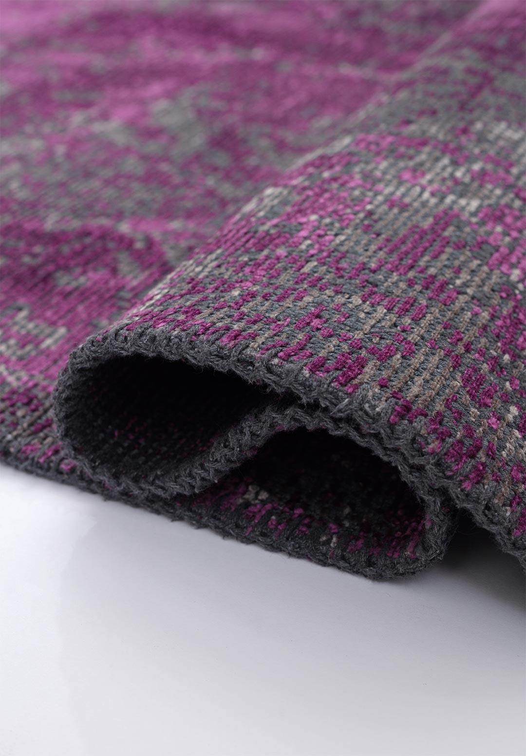 MEDALLION GREY - PURPLE RUG