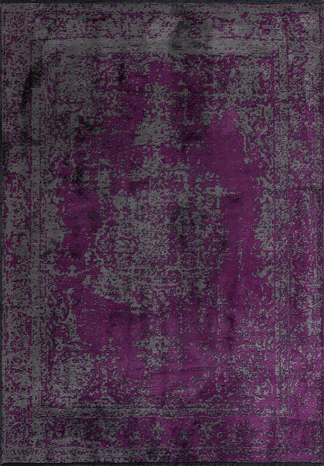 MEDALLION GREY - PURPLE RUG