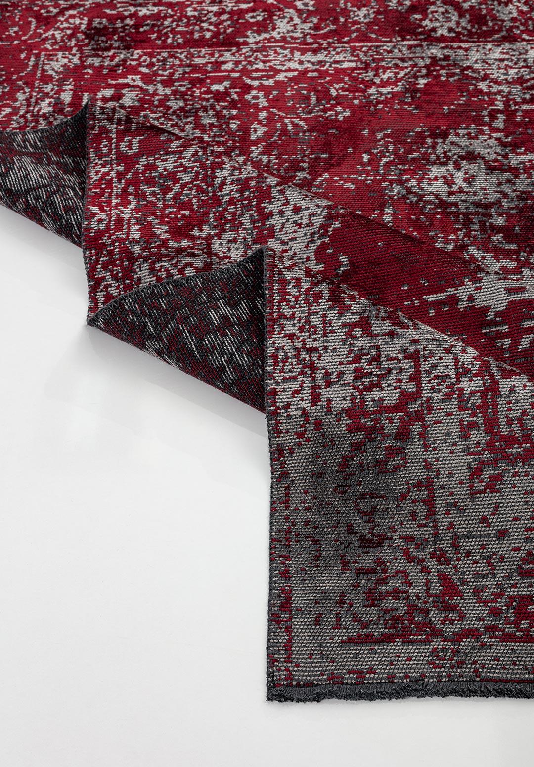 MEDALLION GREY - RED RUG