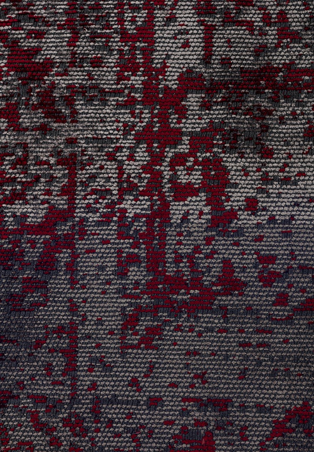 MEDALLION GREY - RED RUG