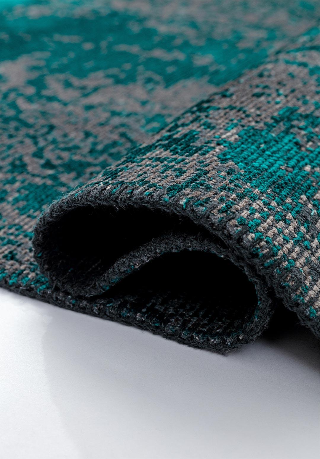 MEDALLION GREY - DARK TURQUOISE RUG