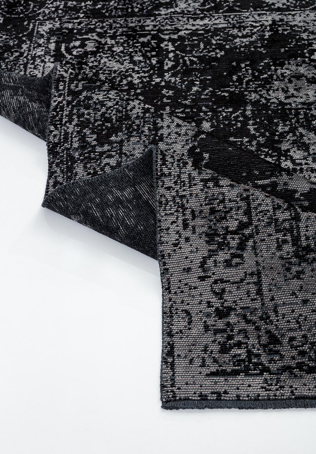 MEDALLION GREY - BLACK RUG