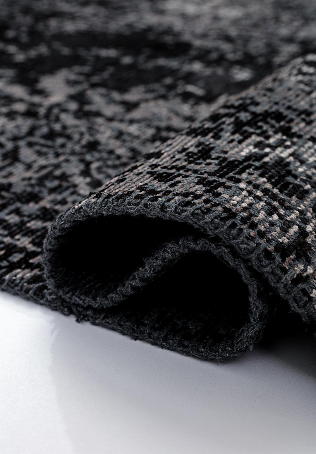 MEDALLION GREY - BLACK RUG