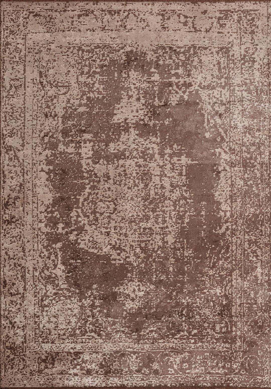 MEDALLION LIGHT CREAM - DARK MINK RUG