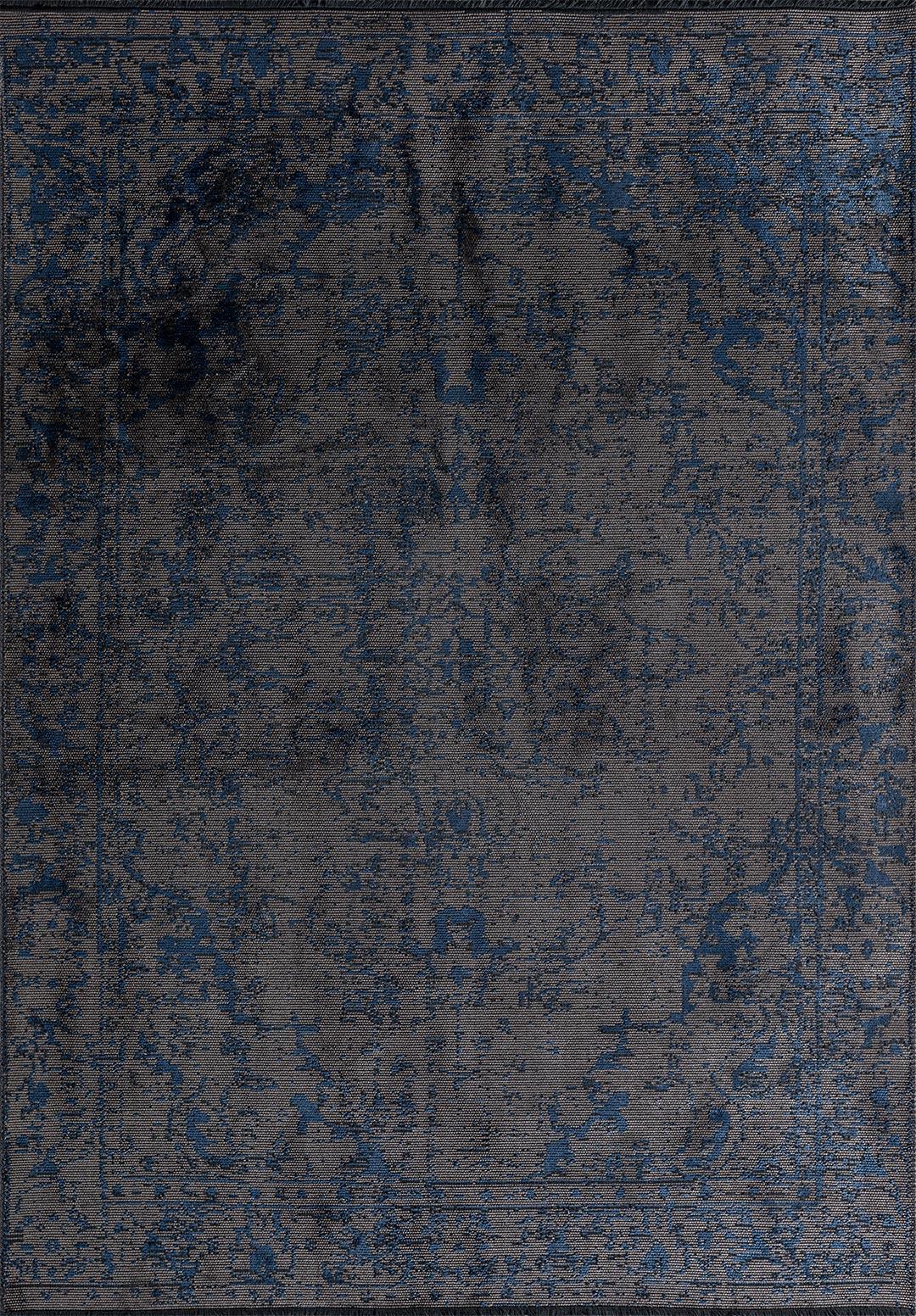 IVY GREY - NAVY BLUE RUG