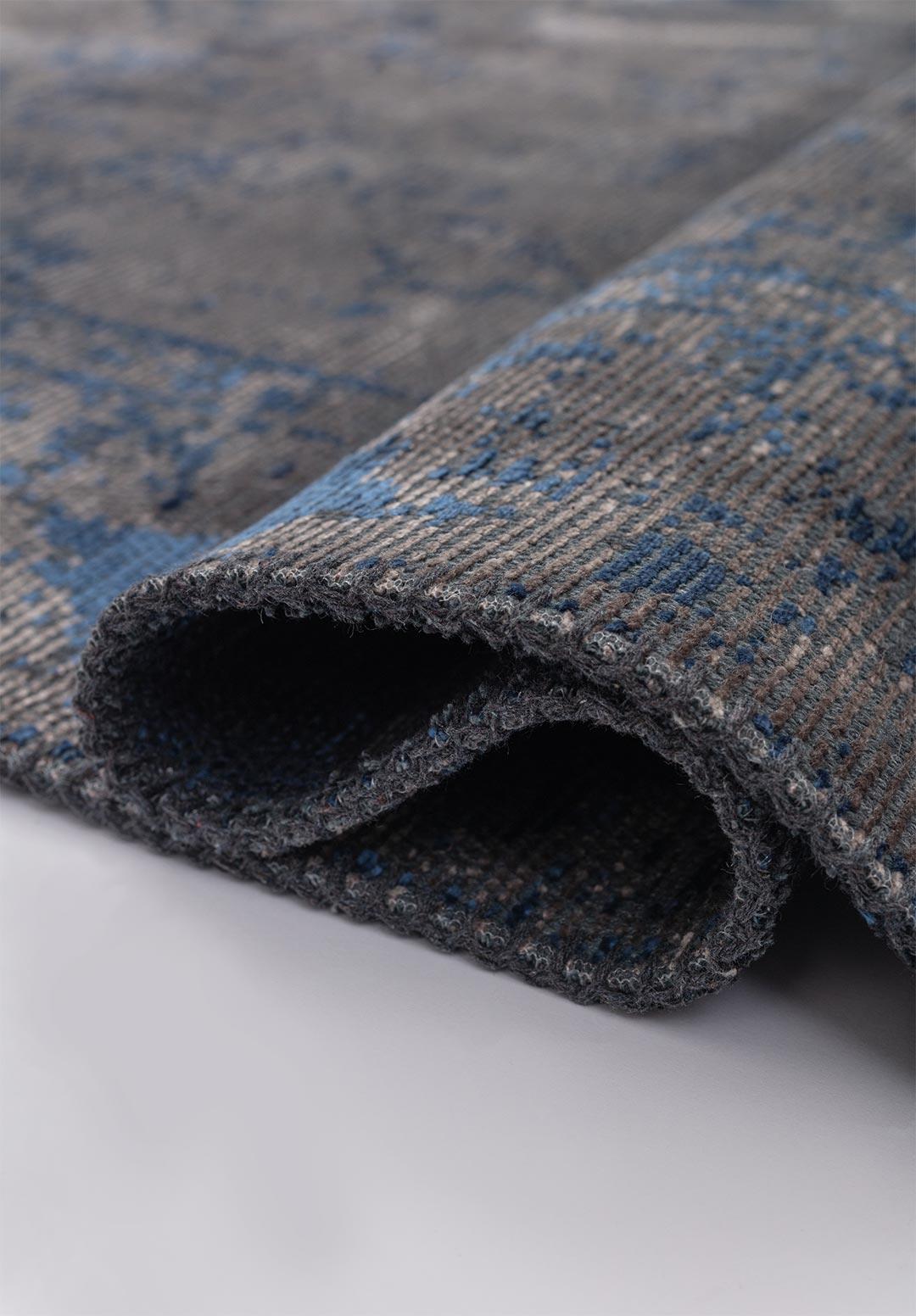 IVY GREY - NAVY BLUE RUG