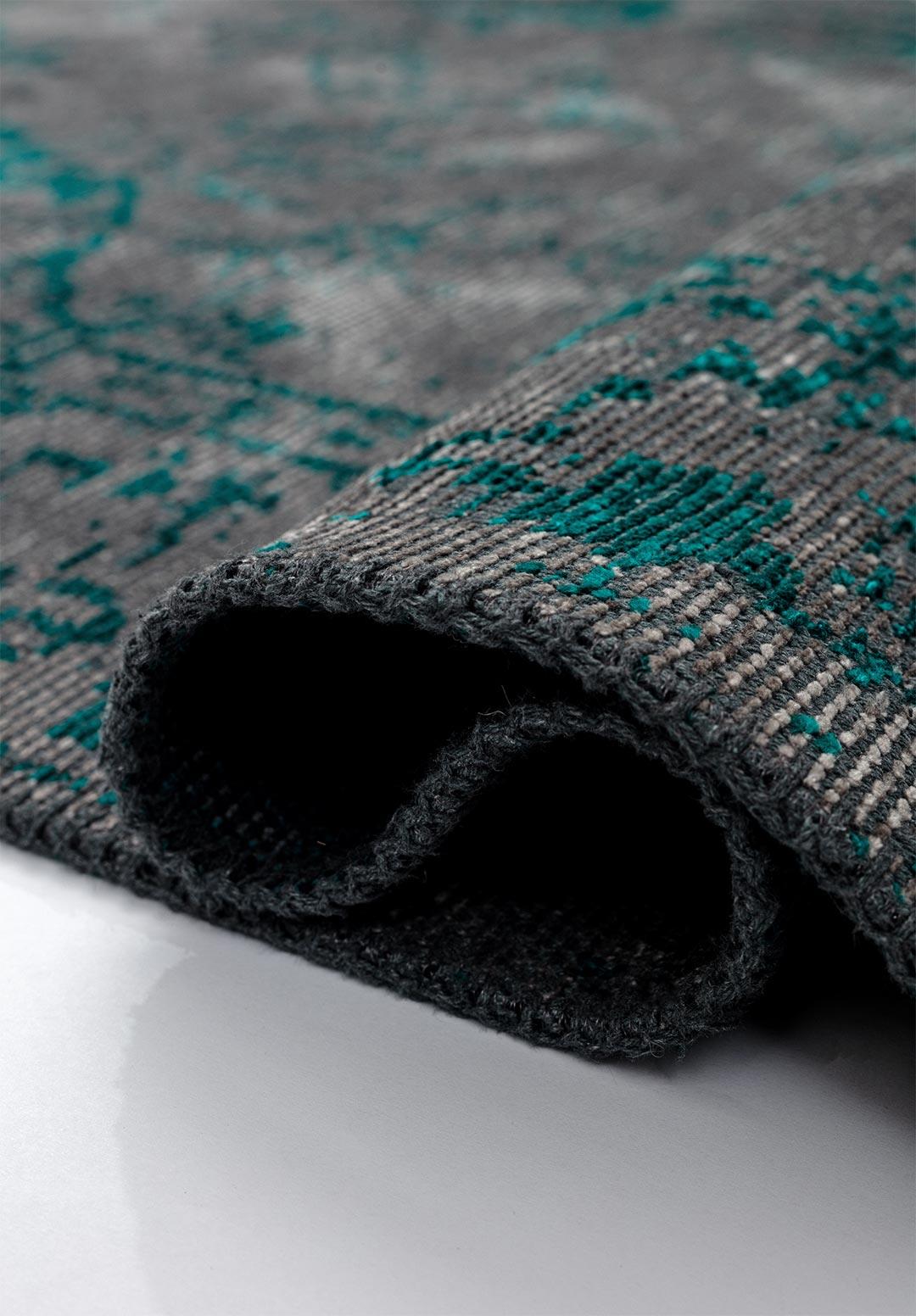IVY GREY - DARK TURQUOISE RUG