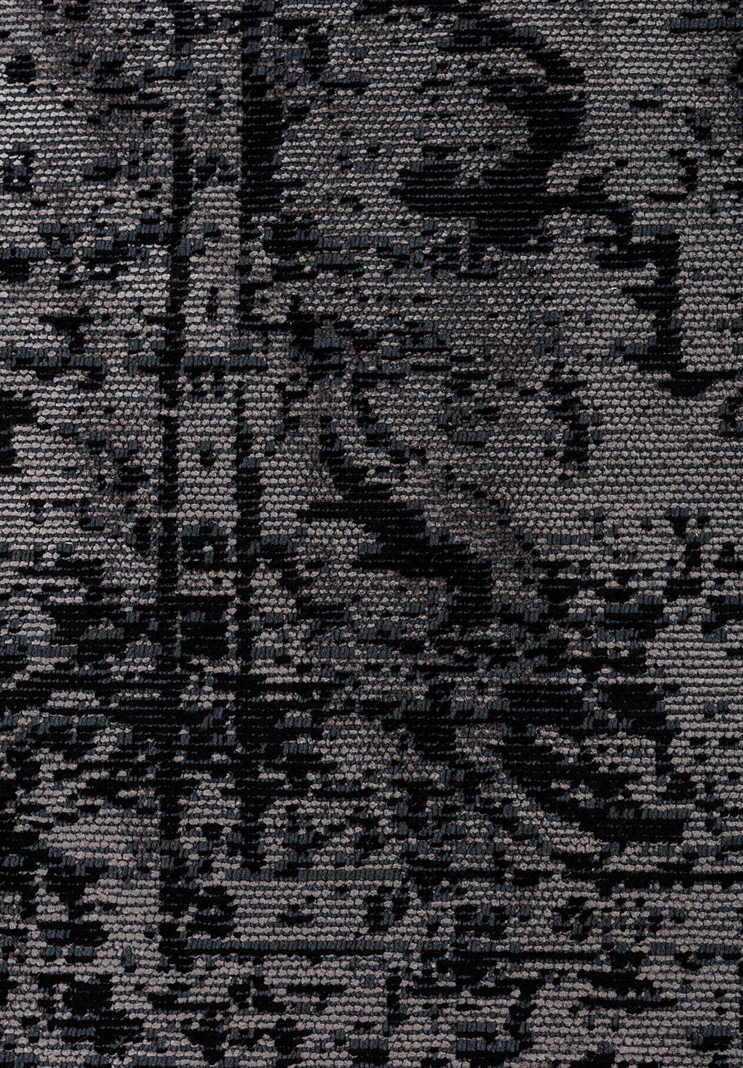 IVY GREY - BLACK RUG