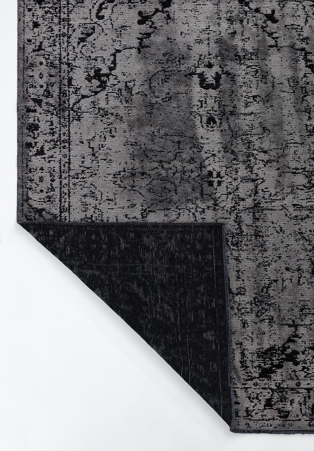 IVY GREY - BLACK RUG