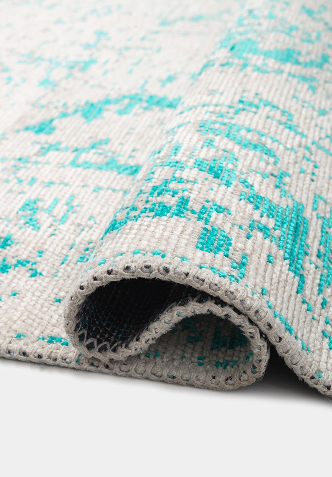 IVY ECRU - TURQUOISE RUG