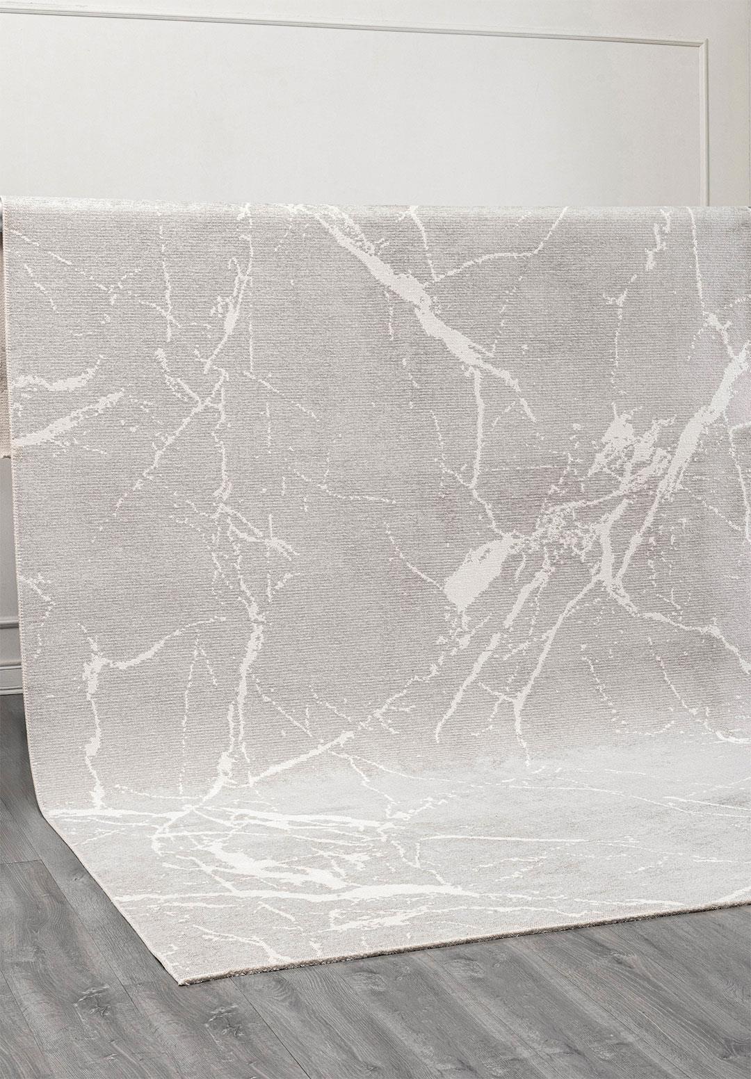 FRACTURE WHITE - LIGHT GREY RUG