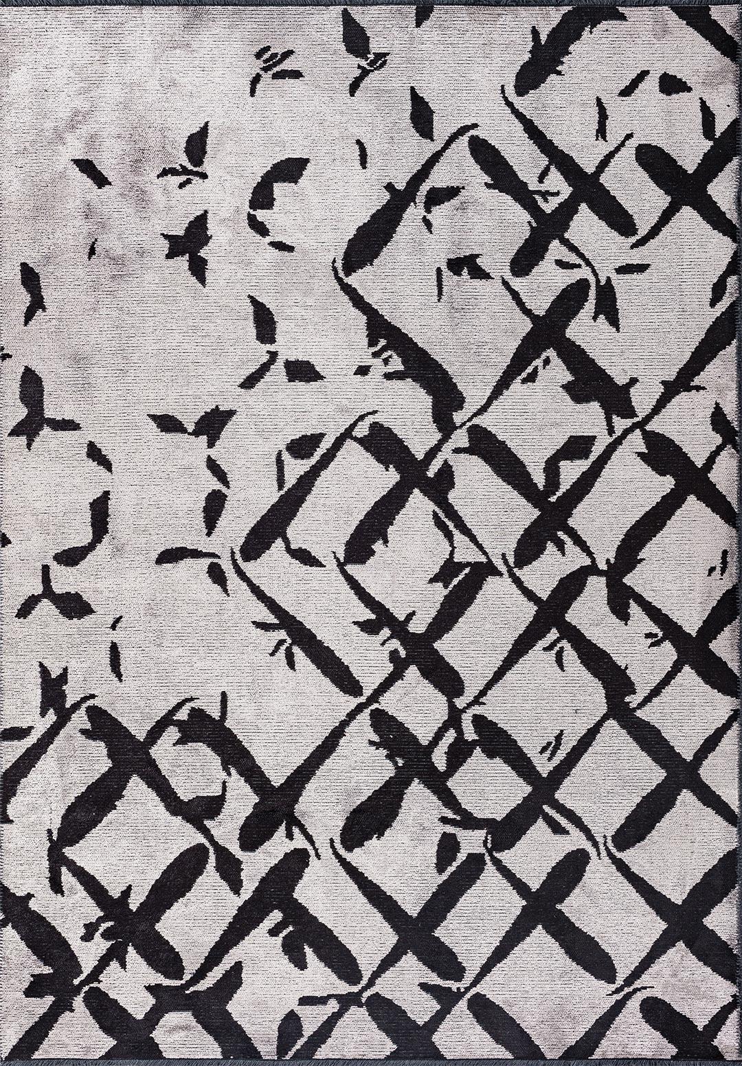 FADE BLACK - LIGHT GREY RUG